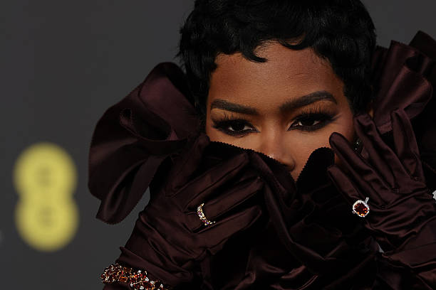 Teyana Taylor Keeps Thigh-High Boot Streak Alive in Cherry Red Le Silla at 2026 BAFTAs